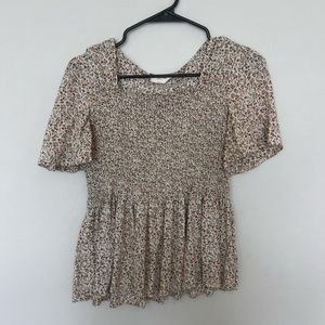Floral Peplum Top